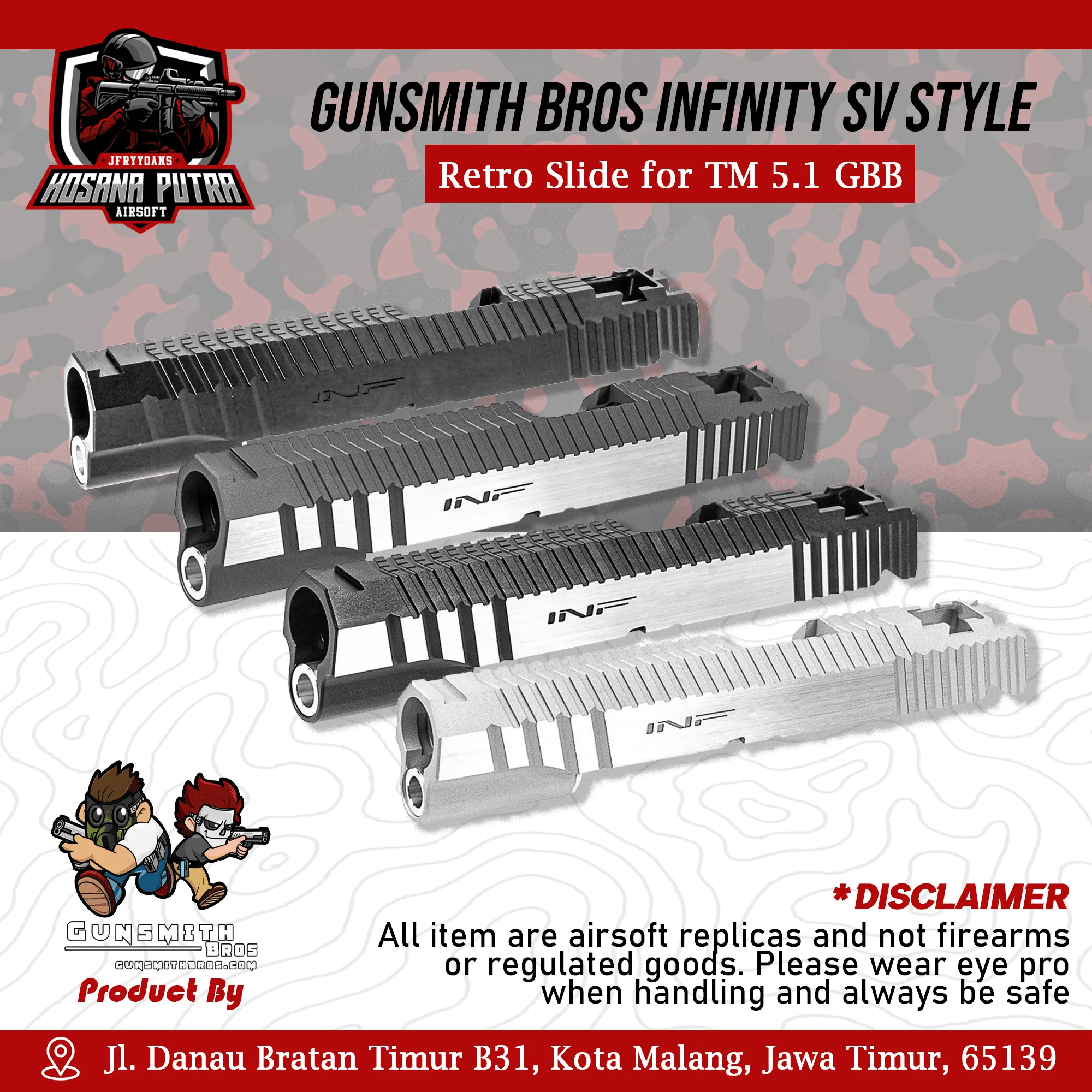 Gunsmith Bros Infinity SV Style Retro Slide for Tokyo Marui Hi