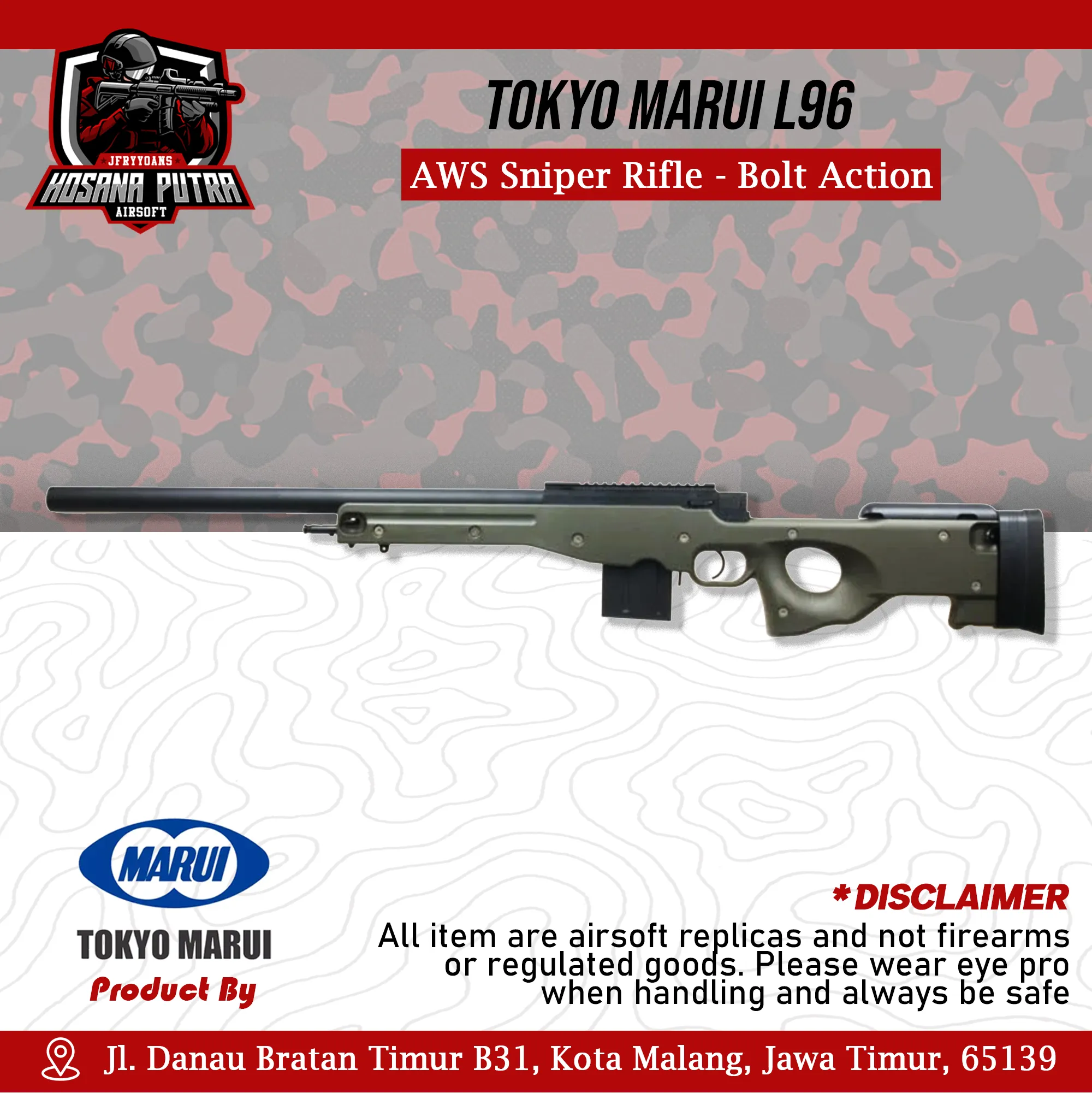トイガン L96 AWS SNIPER RIFLE Tokyo Marui L96 AWS Sniper Rifle (2025) - Airsoftzone