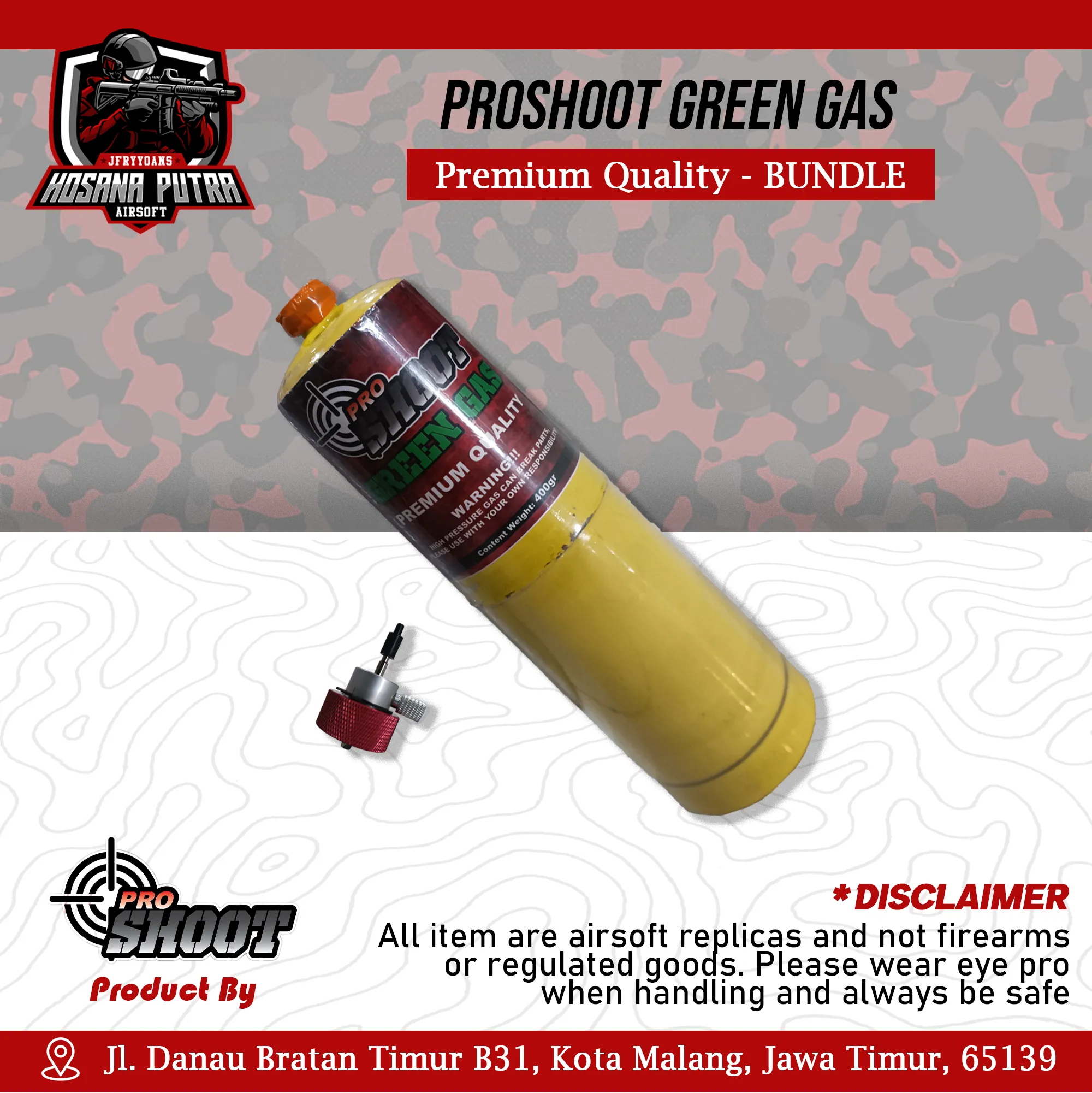 Puff Dino Green Gas | Hosana Putra Airsoft