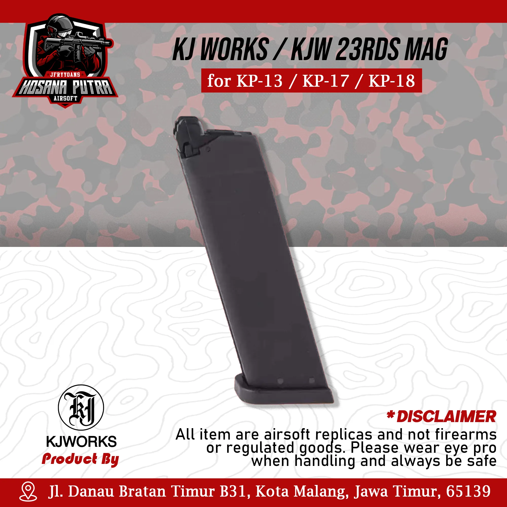 2本 KJ Works グロック シリーズ CO2 マガジン KP13 KP17 KP18