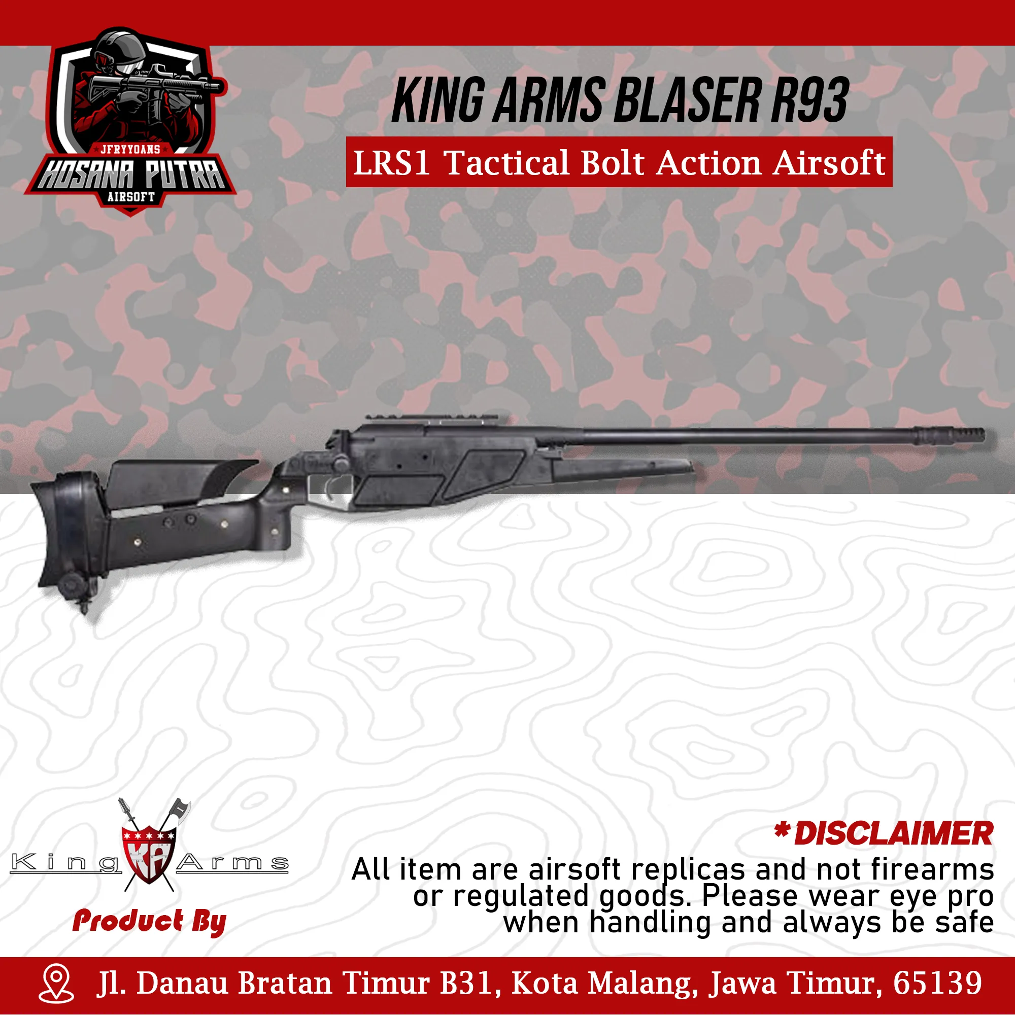 King Arms Blaser R93 LRS1 Tactical Bolt Action Airsoft